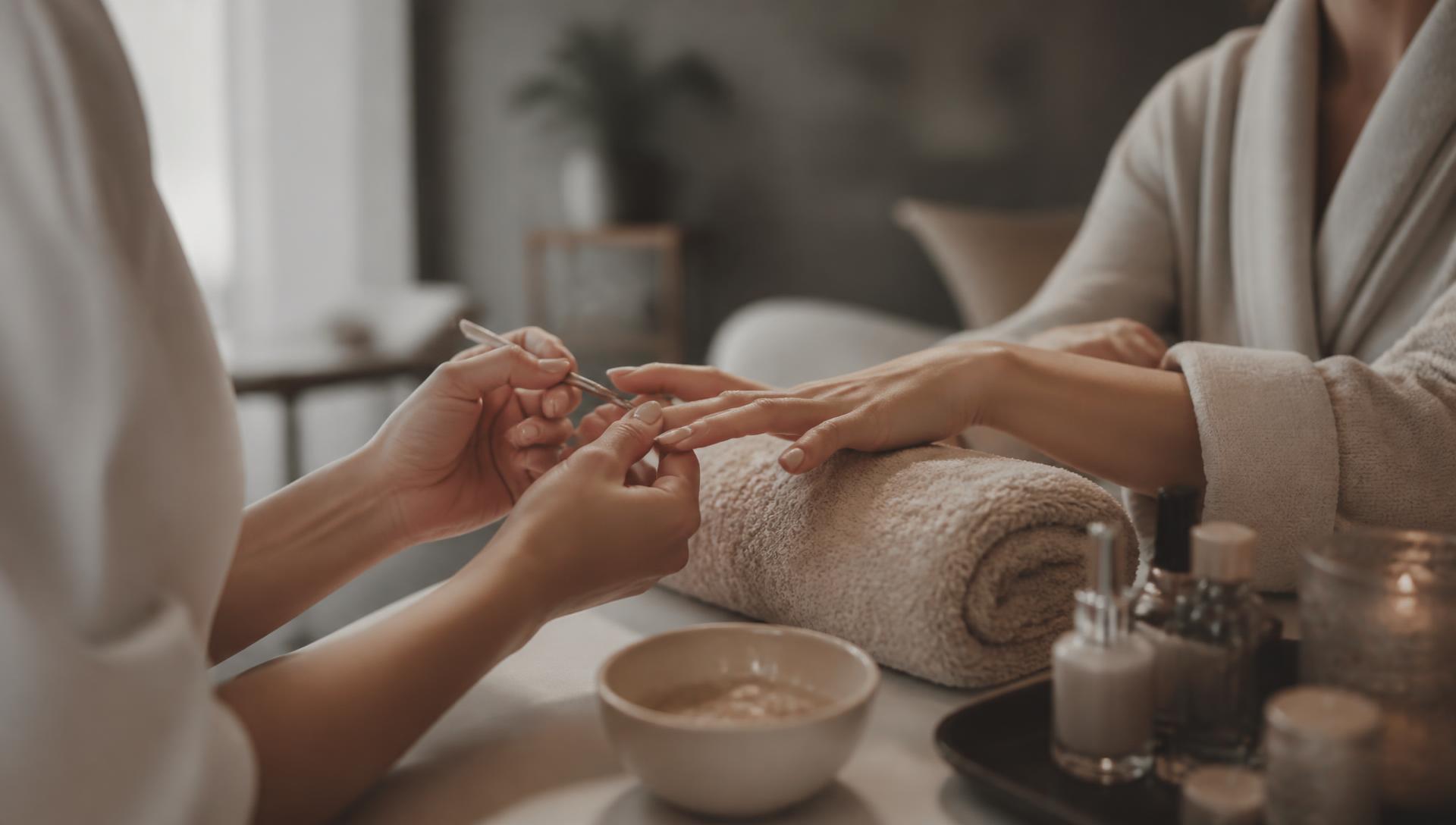 Manicure service in the student spa